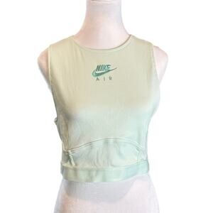 Nike Air Women's Ribbed Tank Barely Green Washed Teal Size Large NWT
